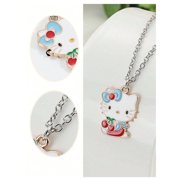 Adorable Hello Kitty Pendant Necklace – Cute Cartoon Cat Jewelry Collector Fans - Picture 3 of 4